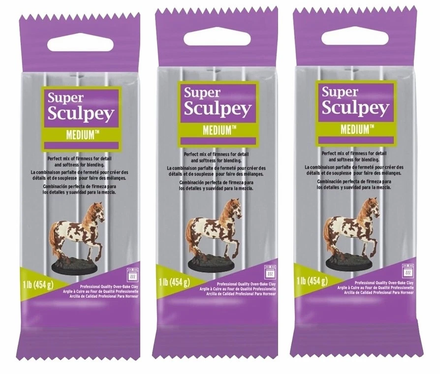 M02879x3 MOREZMORE 3 lb Super Sculpey Medium Blend Polymer Clay - Image 1 of 1