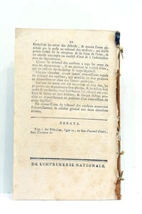 LIVRE ANCIEN RÉFLEXIONS SUR LES BASES D'UNE CONSTITUTION SÉGUR VOSGES 1795 - Picture 1 of 2