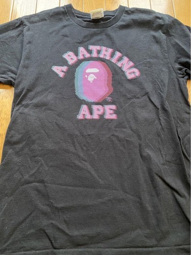 A BATHING APE (BAPE) Bape T Shirt Uomo Nera JP Taglia L Come Nuova
