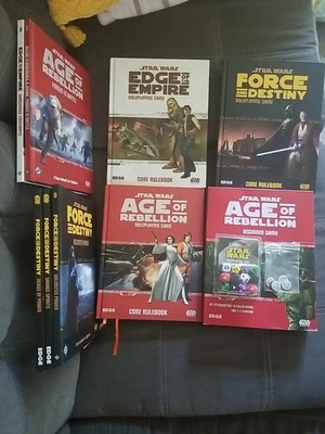 Star Wars Age of Rebellion, Edge Of The Empire, Force And Destiny Lot - Image 1 of 4