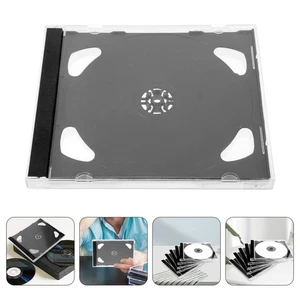 8 Pcs CD Case Storage Boxes with Lids Cases Jewel Office Discs Holder - Afbeelding 1 van 12