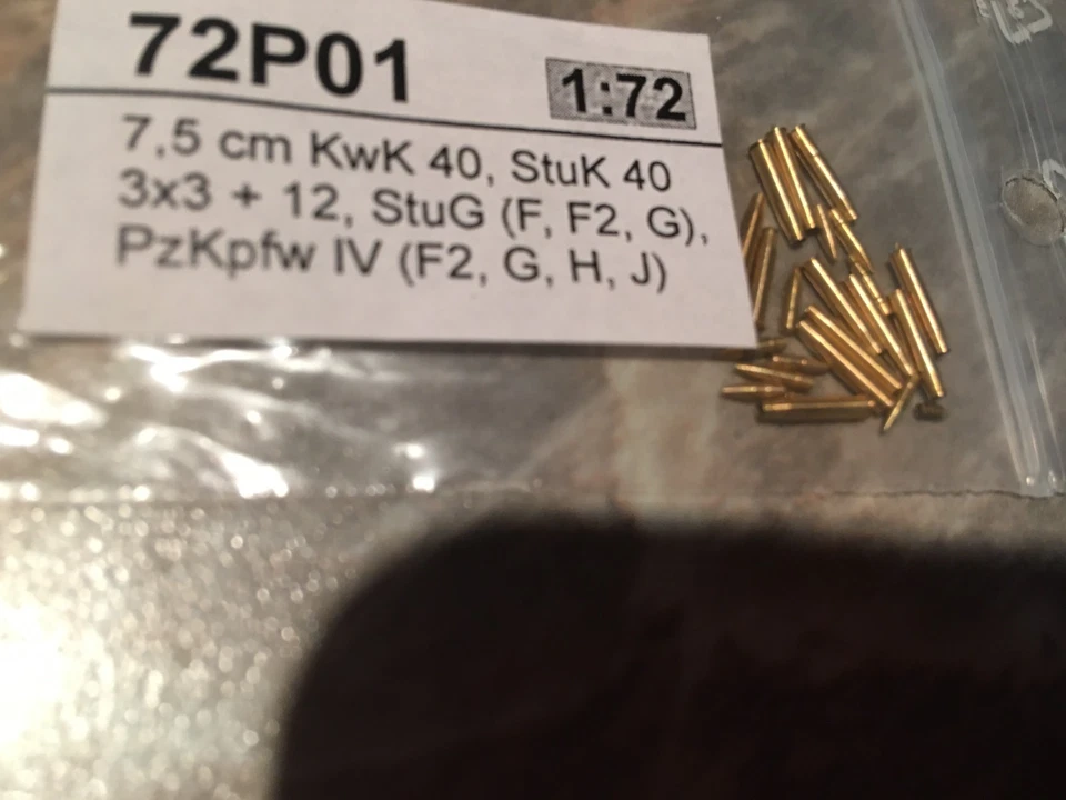 RB MODEL 72 P01 - obus et douilles pour 7,5 cm KwK 40 allemand - Photo 1/1