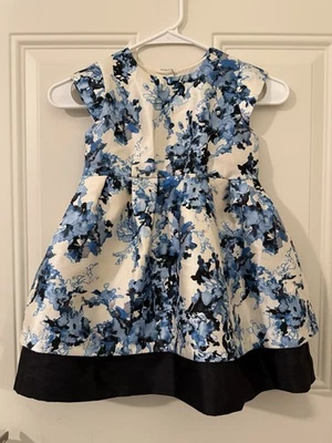 Pippa And Julie Dress Sz 5 Blue And White Floral Tulle Skirt Party Formal Wear - Image 1 of 4