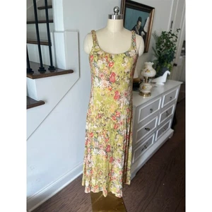 90s Peruvian Connection Grunge Boho Floral Maxi Dress Whimsigoth Fairycore Gr. M - Bild 1 von 6