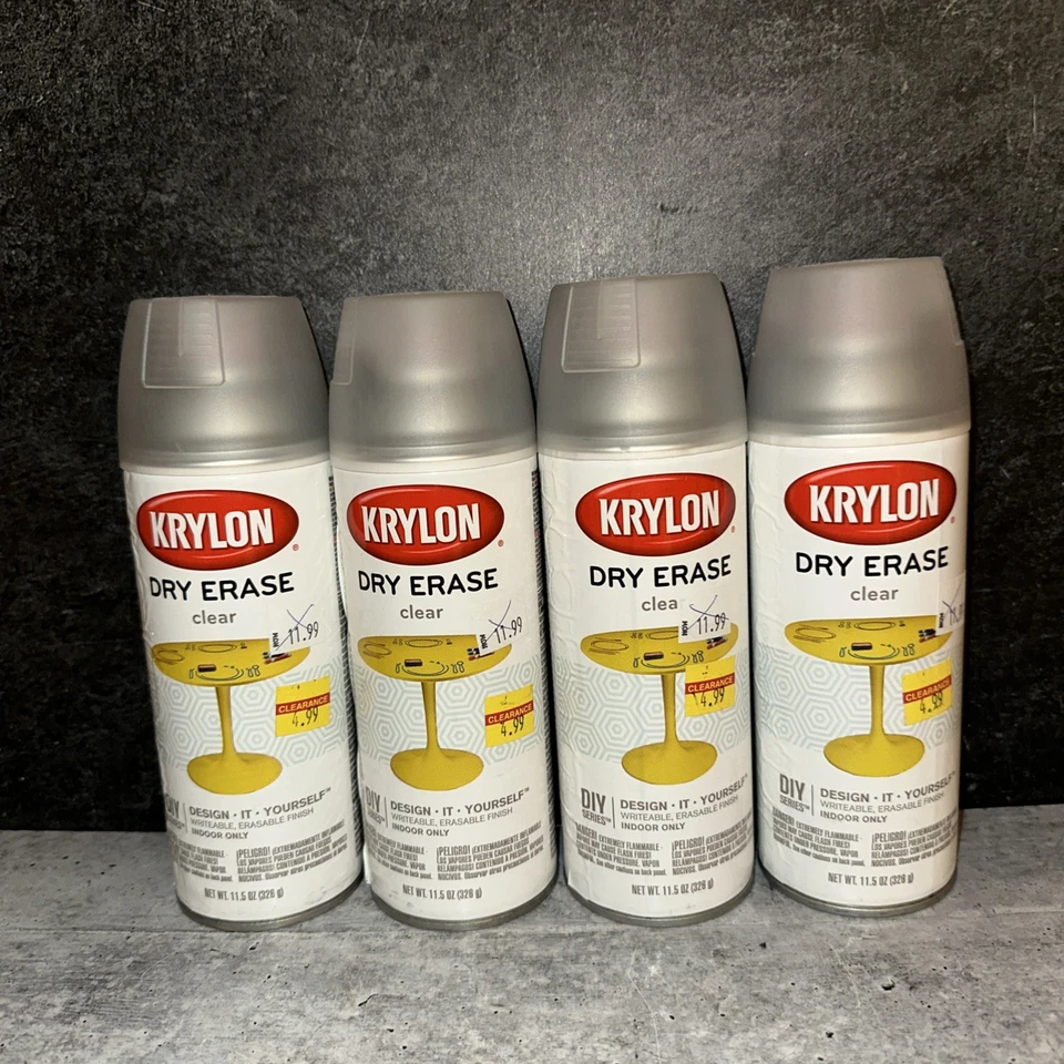 4 Lot  Krylon dry erase clear #K03940000 - Image 1 of 1