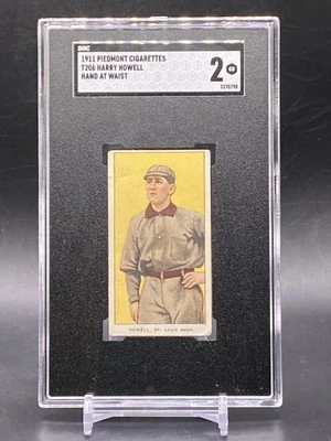 Tarjeta de tabaco vintage 1909-11 T206 Harry Howell Hand at Waist St. Louis Browns Foto 1 de 2