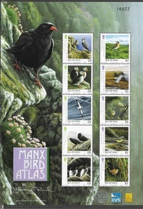 Isla de Man Man Manx Bird Atlas Min Hoja Escasa MNH 14933 2006 AVES NATURALEZA - Imagen 1 de 1