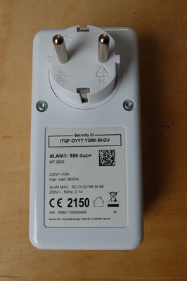 WLAN-Adapter DEVOLO Powerline dlan 550 duo plus - Bild 1 von 3