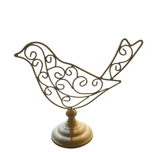 Granja rústica alambre blanco pájaro en soporte decoración diseños HD - Imagen 1 de 4