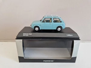 Kyosho 1/43 Nissan Pao - Aqua Gray (Blue) - 1991 - 03412BL - Picture 1 of 7