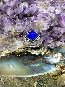 Wunderschöne Ring mit Edelstein Dame Silber 925 Lapislazuli gr. 57(17,5mm) - Bild 1 von 8
