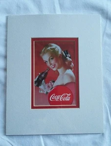 Coca-Cola 1948 Girl Matted Print  - Picture 1 of 1