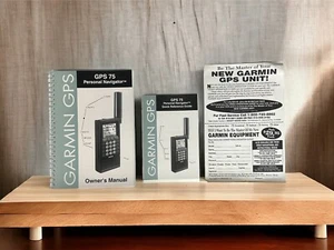 Garmin GPS 75 Owner's Manual-Quick Reference Guide-Pamphlet - Imagen 1 de 4
