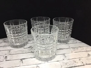 4er Set Vintage Tartan Optik Klar Lowball Whisky Gläser - Bild 1 von 4