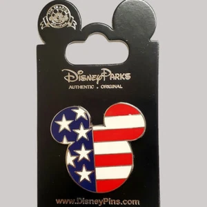 MICKEY MOUSE EARS - AMERICAN FLAG - COLLECTIBLE PIN - BRAND NEW - DISNEY HP609 - Picture 1 of 1