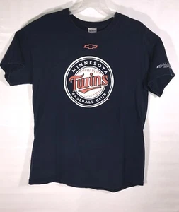 Mnnesota Twins Baseball Club T Shirt Chevrolet Gildan Size L Navy - Picture 1 of 7