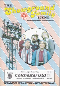 1985/86 SCUNTHORPE UNITED V TORQUAY UNITED 08-02-1986 DIVISION 4 - Picture 1 of 1