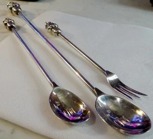 Webster Sterling Silver 3 Piece Bar Set 12" & 9" Spoon 7" - Picture 1 of 9