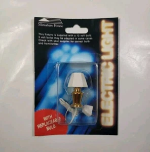 Lámpara de mesa auxiliar miniatura para casa de muñecas luz eléctrica 12V nueva - Imagen 1 de 4