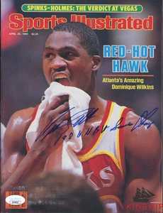 Dominque Wilkins signed 1986 Sports Illustrated Magazine JSA Inscribed Auto E287 - Picture 1 of 3