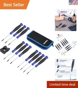 Deluxe 10-Piece Screwdriver Kit with Non-Slip Grip for Eyewear and Electronics - Picture 1 of 10