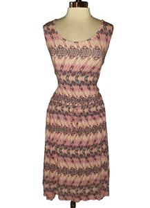AVENUE Plus Size 1X 14W 16W A-Line Dress Pink Blue Coral Sleeveless Stretch - Picture 1 of 5