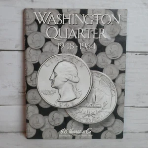 H.E. Libro album cartella monete vuoto Harris Washington Quarter 1948-1964 #2689 - Foto 1 di 6