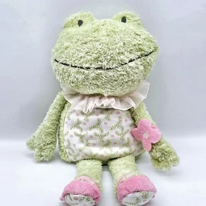 Hallmark Frog Plush Lilly Green Pink Floral Top Pink Shoes Toad Baby Gift Girl - Picture 1 of 7