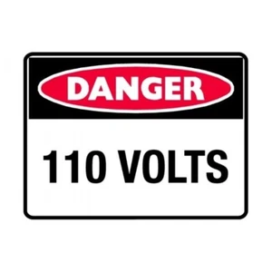Aluminium Safety Signs -Danger Voltage sign 110 volts FREE POSTAGE - Picture 1 of 1