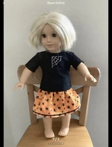 Handmade Outfit Fits 18” American Girl Dolls - Spiders Top & Skirt - Halloween - Picture 1 of 4