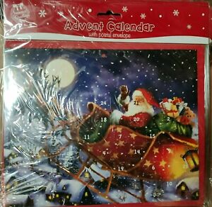 48 Christmas Traditional Advent Calendars with Envelopes