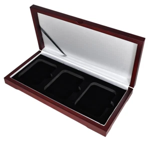 Juego de 3 losas de monedas graduadas caja de madera estuche de presentación regalo de coleccionista graduación profesional NGC IGC - Imagen 1 de 6