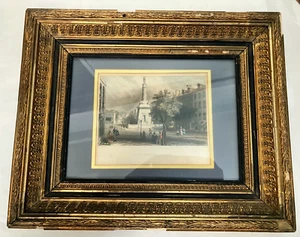 Framed Baltimore PRINT: WH Bartlett ENGRAVING - Picture 1 of 4
