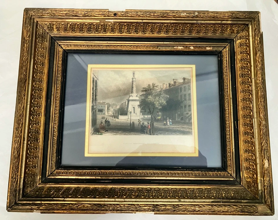 IMPRESIÓN ENMARCADA DE BALTIMORE: GRABADO WH Bartlett  Foto 1 de 4