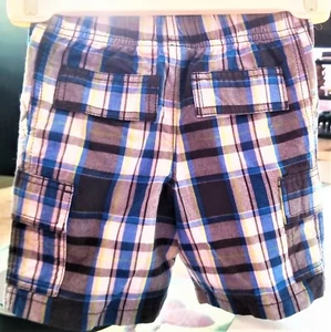 NEW SONOMA LIFE+STYLE Boy BLUE/WHITE PLAID 100% Cotton PULL - ON Shorts SIZE 3 T - Picture 1 of 8