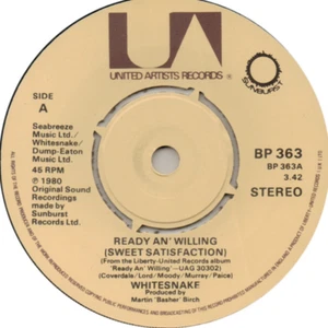WHITESNAKE - READY AN' WILLING ( SWEET SATISFACTION } BP 363 VINYL MINT - Picture 1 of 1