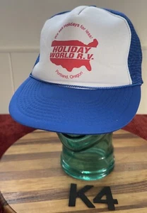 Casa rodante vintage Holiday World Portland Oregon Truckers sombrero snapback malla trasera guc k4 - Imagen 1 de 3