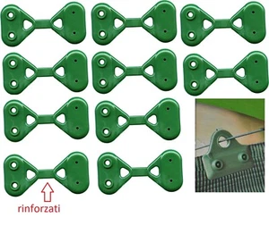CLIPS Ganci Bottoni Per Fissaggio Telo Rete Ombreggiante Frangivento Frangivista - Foto 1 di 1