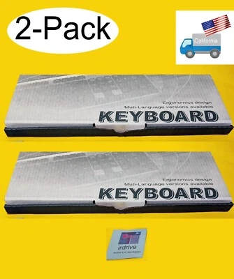 2-Pack: NEW LK1300 Black Spanish Multimedia PS/2 Computer Desktop PC Keyboard KB - Image 1 of 4
