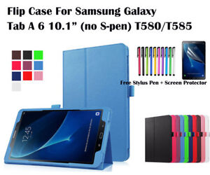 Flip Leather Case Cover/Screen Protector For Samsung Galaxy Tab A A6 10.1"(2016)