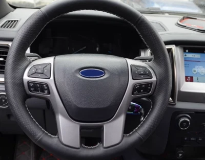 Cubierta volante dermis cosida a mano para Ford Ranger 2015-2021 1 pieza Foto 1 de 4