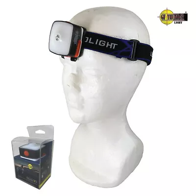 Multifunctional HEADLAMP Light Flashlight USB Rechargeable Three Modes Gear Clip - Image 1 of 4