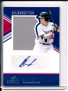 2018 USA Baseball Stars & Stripes Jerseys Blue Ink /199 Raynel Delgado #43 Auto - Picture 1 of 1