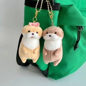 Two Otters/Ukiuki Rakko Niko-Niko Pair Keychains/Valentine's Day Gift - Picture 1 of 7