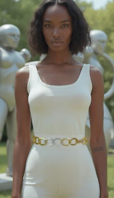 Donna Argento Oro Metallo a Catenina Piacevole Casual/Dressy Cintura Xs A XL XXL - Immagine 1 di 4