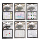  6 Sheets Eye Rhinestones Sticker Facial Stick-on Crystals Delicate