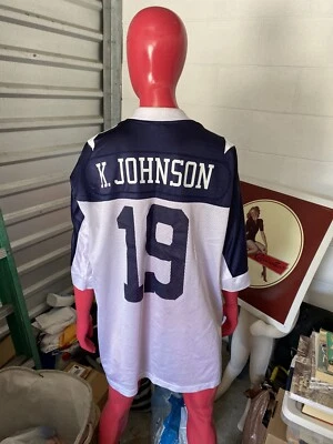 Reebok NFL Dallas Cowboys Keyshawn Johnson 19 Throwback Jersey Large - Image 1 of 4