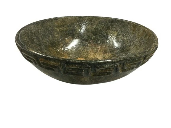 Acabado volcánico pintado a mano sobre llavero griego artesanal en altura motivo.  Foto 1 de 3