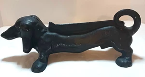 "Raspador de botas/parada de puerta pesada vintage de hierro fundido Dachshund para perro" - Imagen 1 de 9