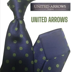 HERMES Tie 100% Silk Dot Navy Made in Japan - Picture 1 of 1
